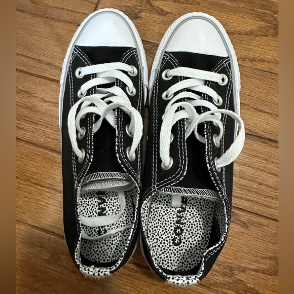 CONVERSE CTAS Women Black Double Tongue Grey Low Top Canvas | Size 6 - Picture 6 of 9